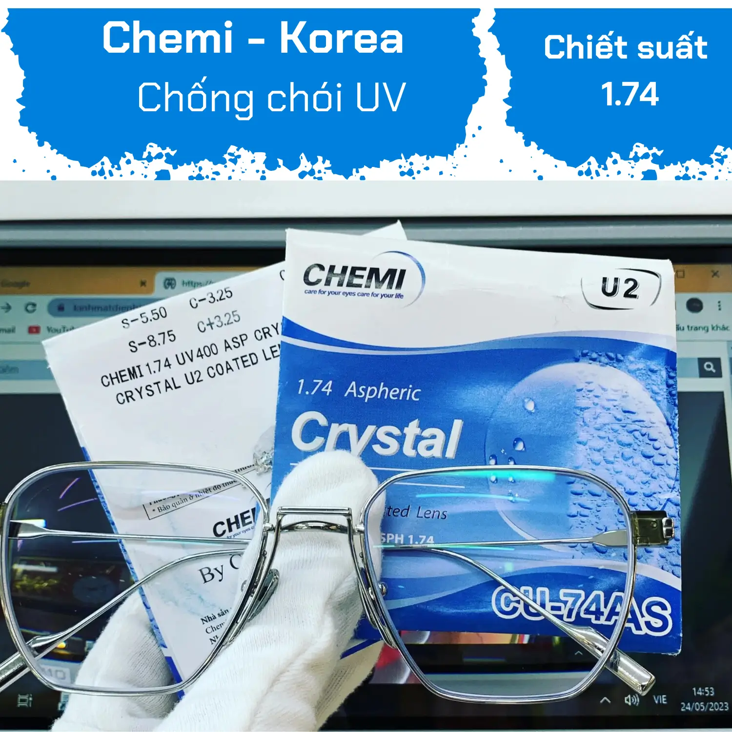 Tròng Kính Chemi U2 1.74 — Hình 1