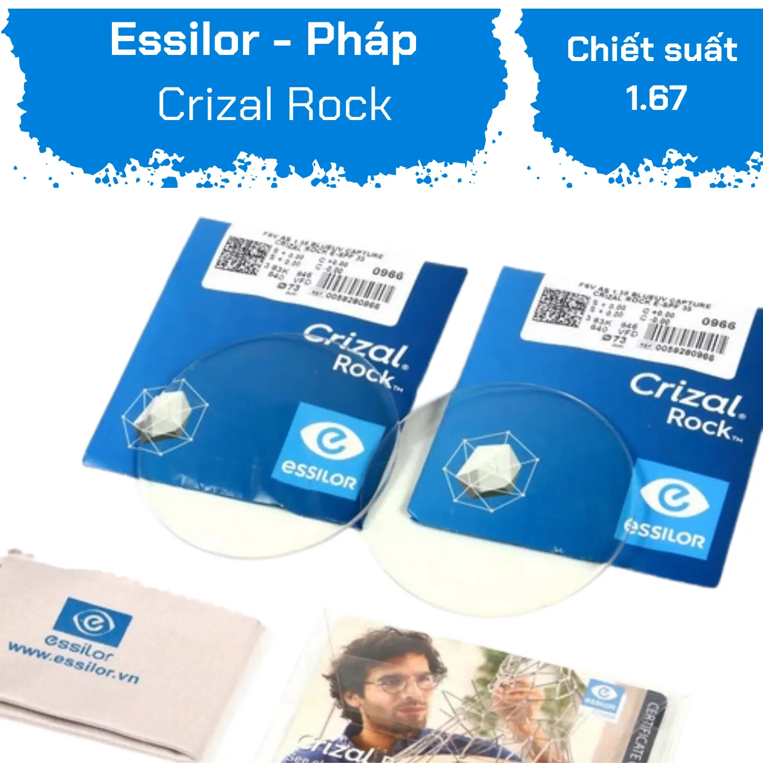 Tròng Kính Crizal® Rock™ Essilor 1.67 — Hình 1