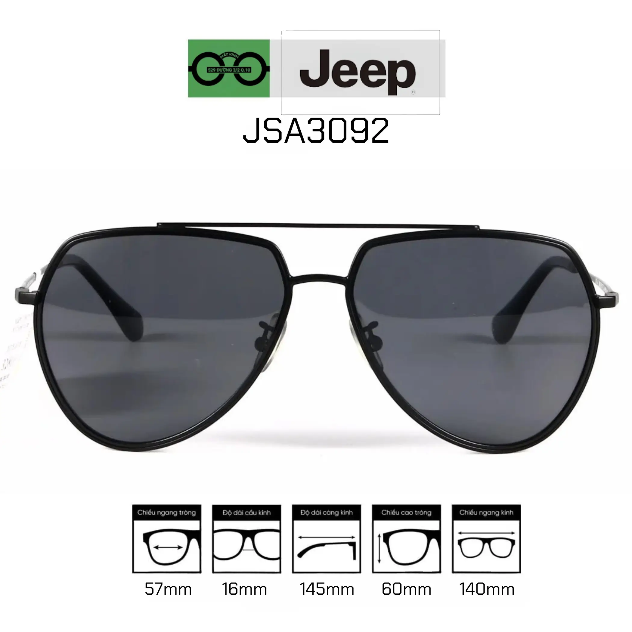 Kính mát nam phi công Jeep JSA3092 — Ảnh nhỏ 2