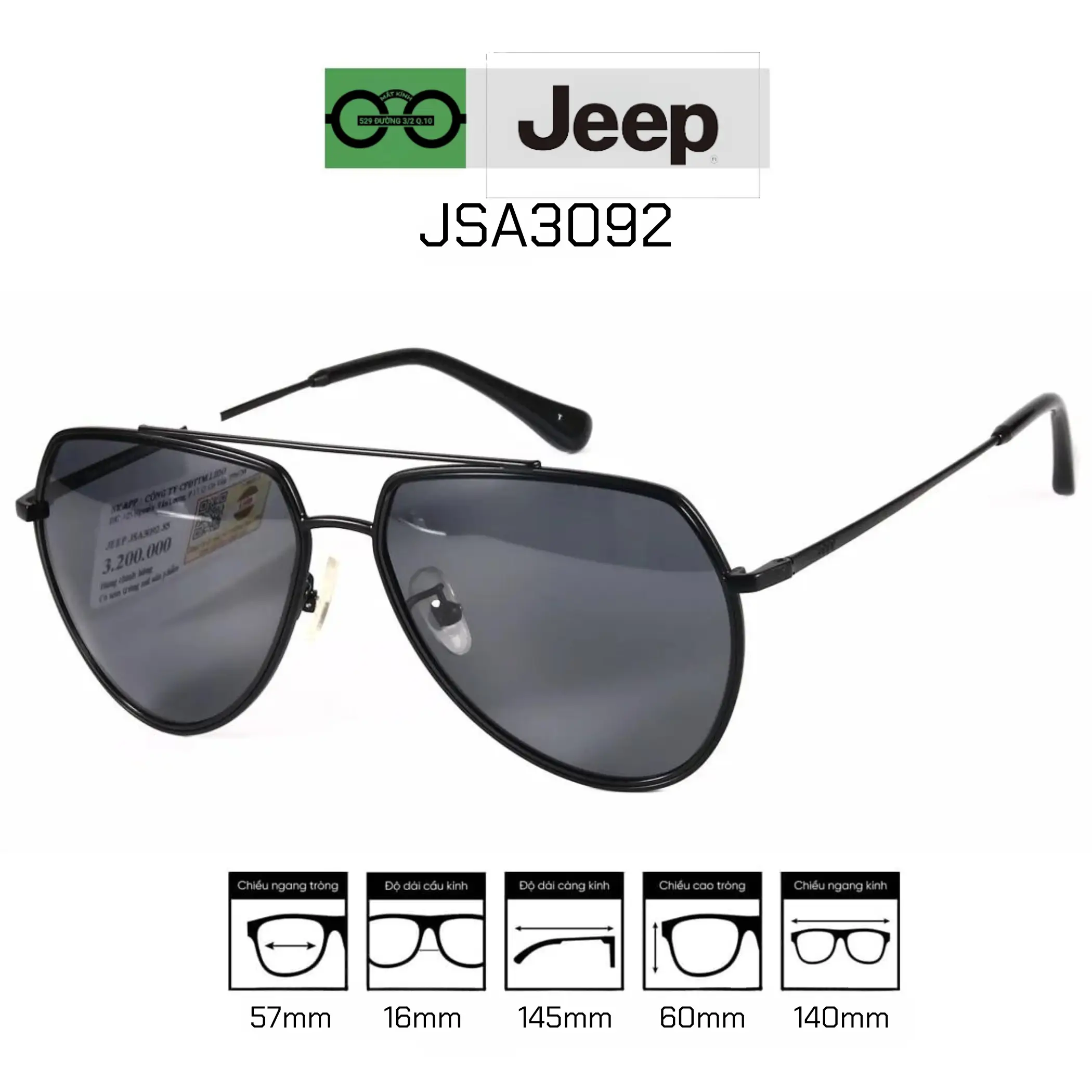 Kính mát nam phi công Jeep JSA3092 — Ảnh nhỏ 3